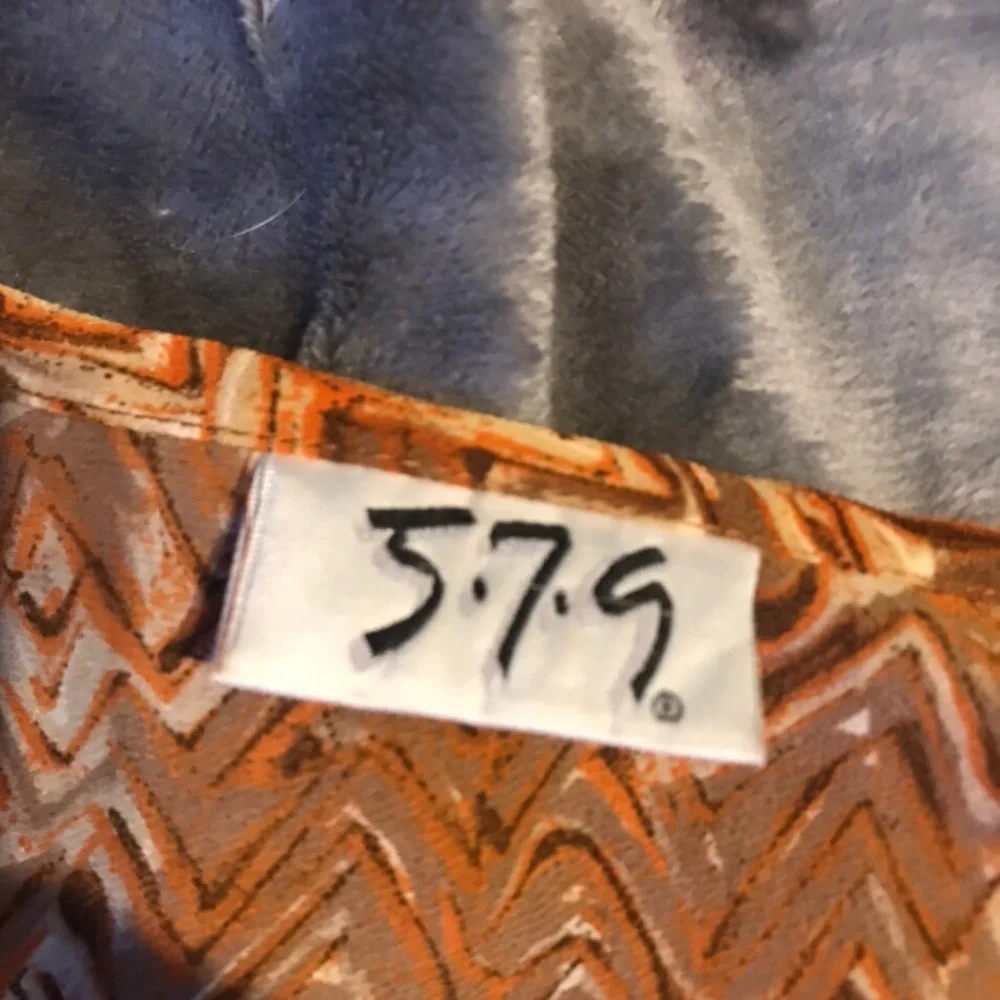 Y2k small 579 spaghetti tie string strap tank top orange tan brown - Picture 3 of 3